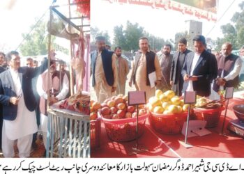 ایڈیشنل ڈپٹی کمشنر جنرل شبیر احمدڈوگرنے رمضان سہولت بازار کا معائنہ کیا