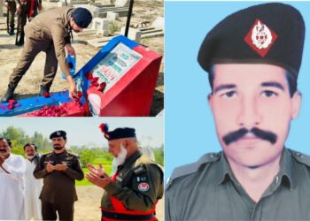 فرض کی راہ میں جان قربان کرنے والے لیہ پولیس کے شہید کانسٹیبل محمد اقبال کی برسی کے موقع پر لیہ پولیس کا خراج عقیدت