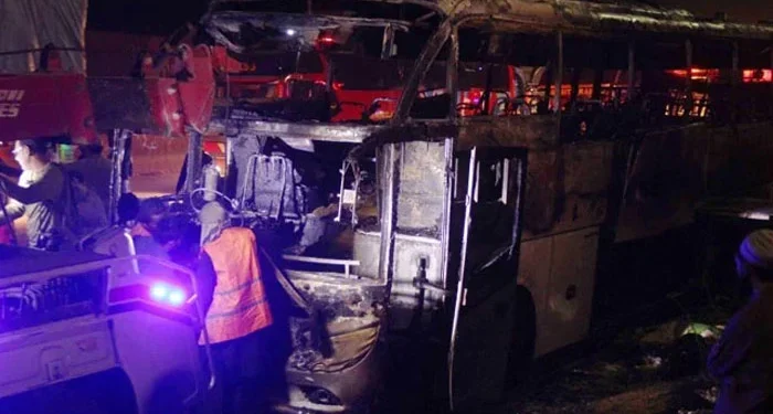 قلات کے قریب 2 بسیں ٹکرا گئیں ، حادثے میں 5 مسافر جاں بحق، 20 زخمی