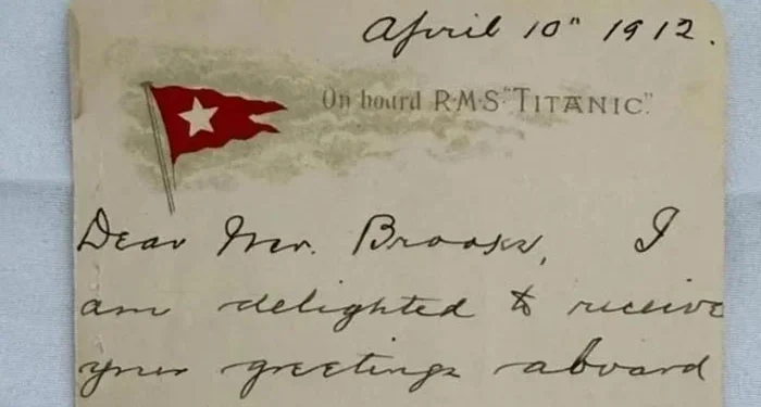 ٹائی ٹینک حادثے میں زندہ بچ جانیوالے مسافر کا خط 11 کروڑ روپے سے زائد میں فروخت