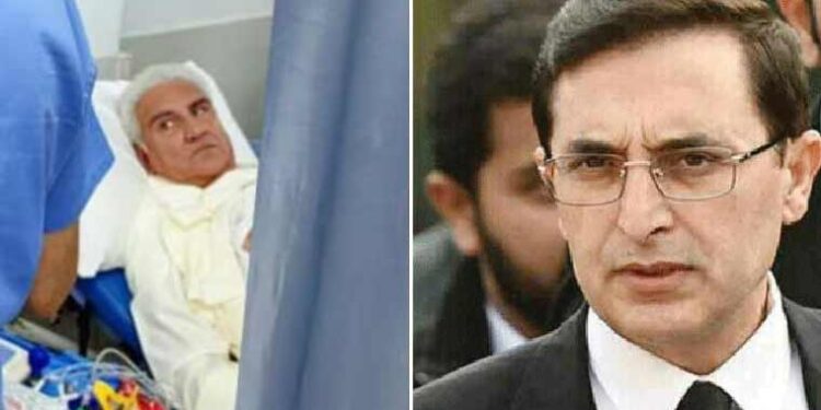 بیرسٹر گوہر پارٹی رہنما شاہ محمود قریشی کی عیادت کیلئے ہسپتال پہنچ گئے