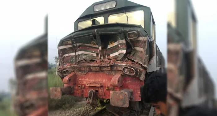 ساہیانوالہ میں شالیمار ایکسپریس ٹرالی سے جاٹکرائی، 10 افراد زخمی