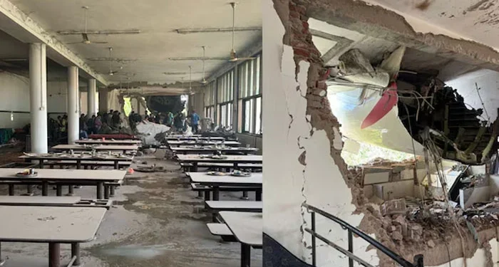 ائیرانڈیا کا طیارہ ہاسٹل پرگرنے سے میڈیکل کے 5 طالب علم ہلاک ہوگئے