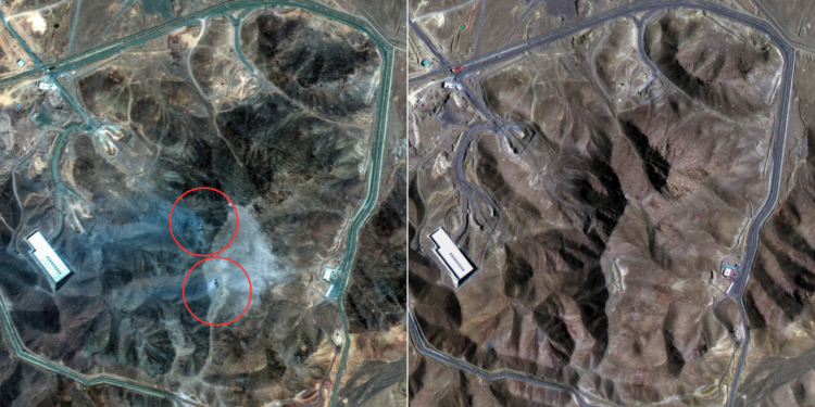امریکی حملے کے بعد ایرانی جوہری تنصیبات کی سیٹلائٹ تصاویر سامنے آگئیں