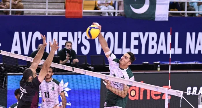 پاکستان والی بال ٹیم نے قطر کو ہرا کر اے وی سی نیشنزکپ کے فائنل میں جگہ بنالی