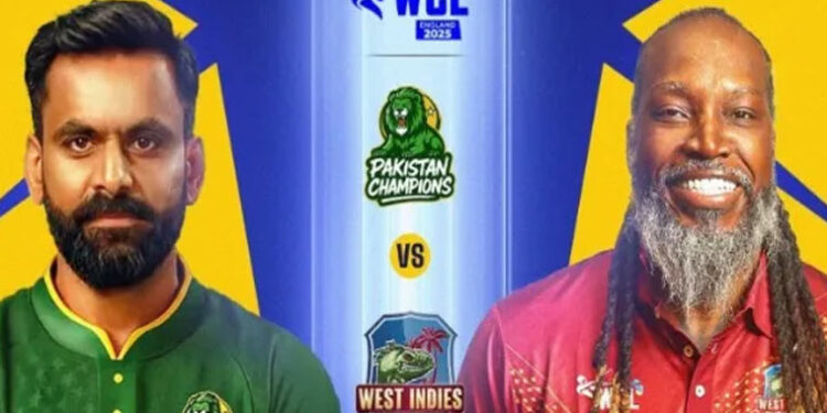 ورلڈ چیمپئن شپ آف لیجنڈز: پاکستان نے ویسٹ انڈیز کو 49 رنز سے شکست دے دی