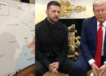 روس یوکرین جنگ :ٹرمپ نے زیلنسکی کو یوکرین کا 20 فیصد چھوٹا نیا نقشہ د ے دیا