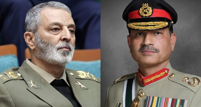 فیلڈ مارشل عاصم منیر سے ایرانی فوج کے سربراہ کا رابطہ، مشترکہ سرحدوں کو محفوظ بنانے پر اتفاق