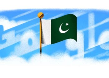 پاکستان کے یوم آزادی پر گوگل نے بھی ڈوڈل پر سبز ہلالی پرچم لہرا دیا