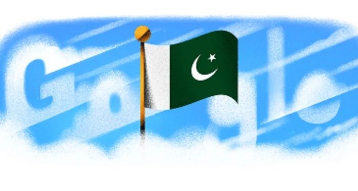 پاکستان کے یوم آزادی پر گوگل نے بھی ڈوڈل پر سبز ہلالی پرچم لہرا دیا