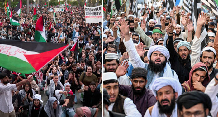 پاکستان سمیت مختلف ملکوں میں غزہ فلوٹیلا کی حمایت اور اسرائیل کیخلاف احتجاجی مظاہرے