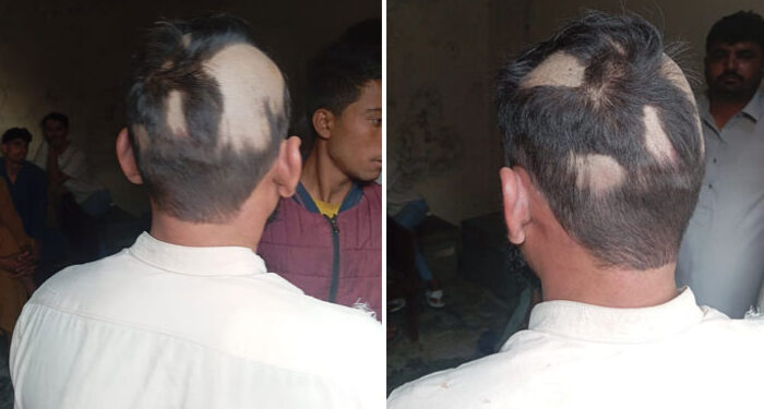 لاہور میں شہریوں کا ایک شخص کو چور سمجھ کر تشدد، بال بھی کاٹ دیے