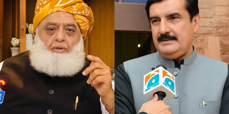 مولانا فضل الرحمان کے تحفظات ہیں جنہیں بیٹھ کر دور کرلیں گے:گورنر کے پی