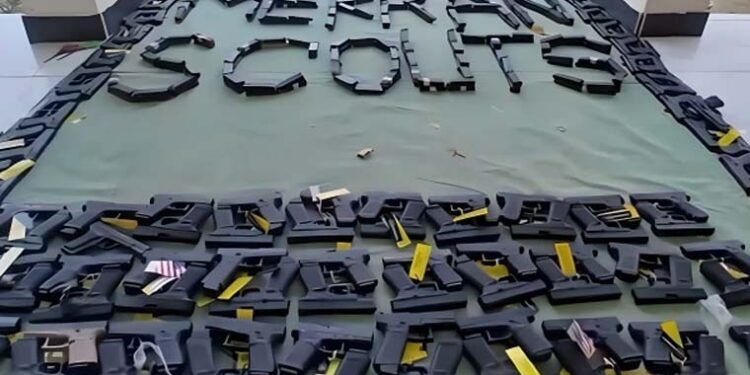 تربت میں سکیورٹی فورسز کا کریک ڈاؤن، غیر قانونی اسلحے کی بڑی کھیپ ضبط کر لی